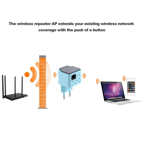 300Mbps Wireless WiFi Range AP / Repeater Signal Booster, EU Plug