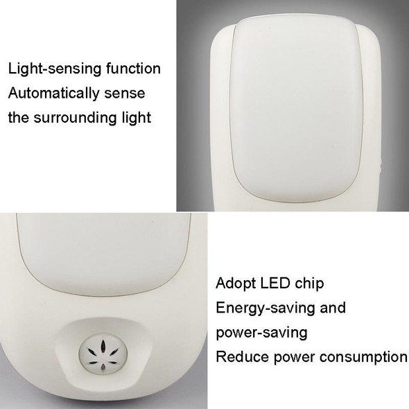 A72 Intelligent LED Sensor Night Light, Plug:UK Plug(White)