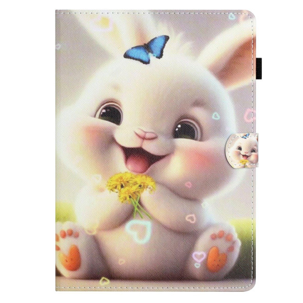 For Samsung Galaxy Tab A7 Lite T220/T225 Coloured Drawing Stitching Leatherette Tablet Case(Rabbit)