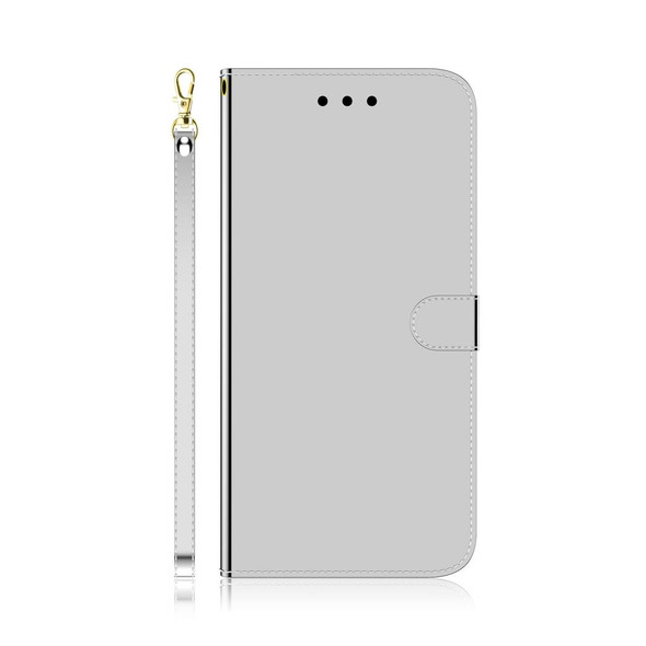 iPhone 12 / 12 Pro Imitated Mirror Surface Horizontal Flip Leather Case with Holder & Card Slots & Wallet & Lanyard(Silver)