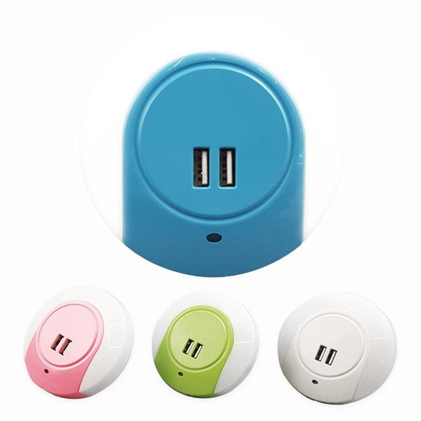 A78B LED Night Light With USB Port Intelligent Light Control Sensor Light, Plug:AU Plug(White)