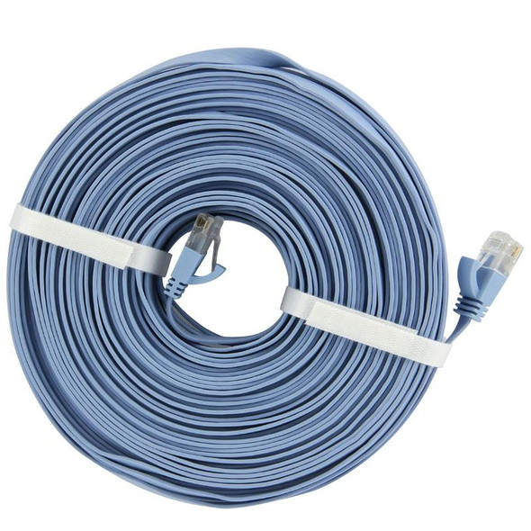 CAT6 Ultra-thin Flat Ethernet Network LAN Cable, Length: 50m(Blue)