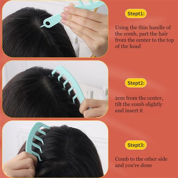 10pcs Z Shape Hair Combs Portable Hair Styling Tool(Blue)
