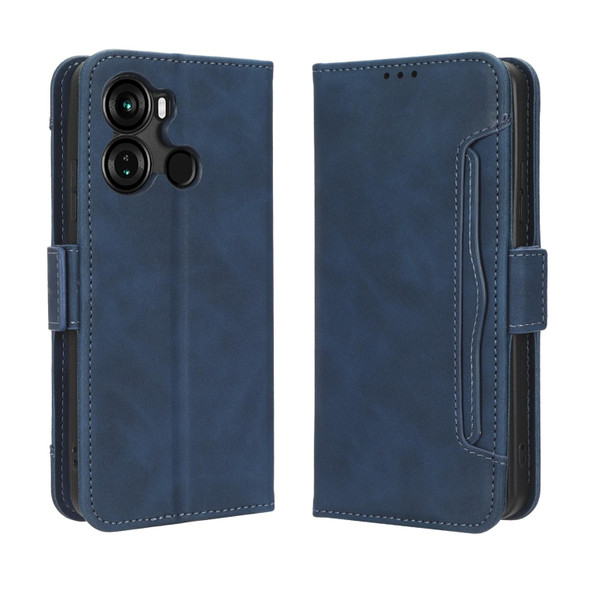 For Itel P40 Skin Feel Calf Texture Card Slots Leatherette Phone Case(Blue)