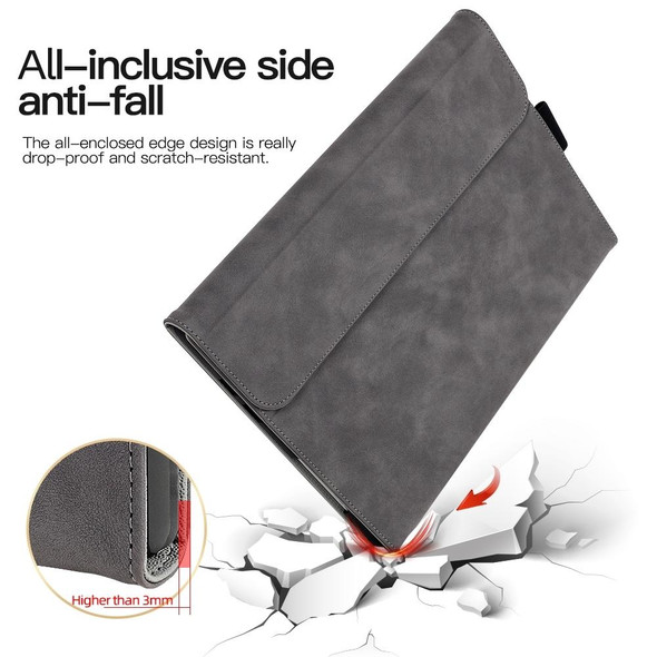 For Microsoft Surface Pro 7+ / 7 / 6 / 5 / 4 Sheepskin All-Inclusive Shockproof Protective Case(Grey)