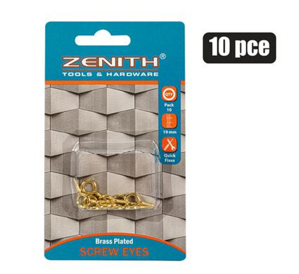 Screw-Eye Brass 19mm 10pce