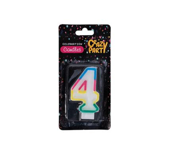 Candles Birthday Single Number-4