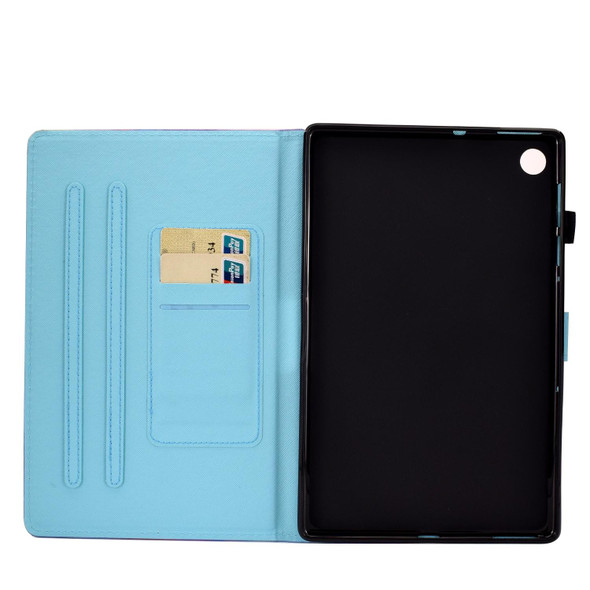 For Huawei MatePad SE Sewing Thread Horizontal Painted Tablet Leatherette Case(Police Hall)