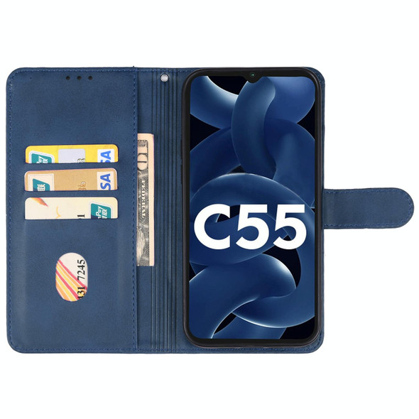 For Xiaomi Poco C55 Leather Phone Case(Blue)