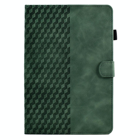 For Huawei MatePad SE Rhombus Embossed Leatherette Tablet Case(Green)