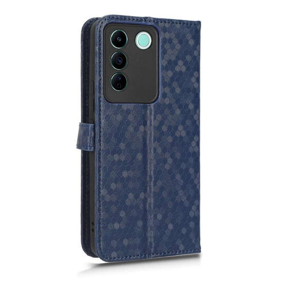 For vivo V27e / S16e Honeycomb Dot Texture Leather Phone Case(Blue)
