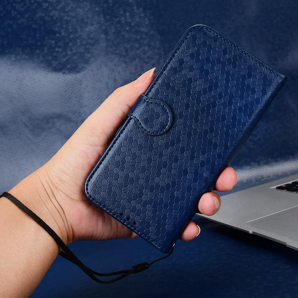 For vivo V27e / S16e Honeycomb Dot Texture Leather Phone Case(Blue)