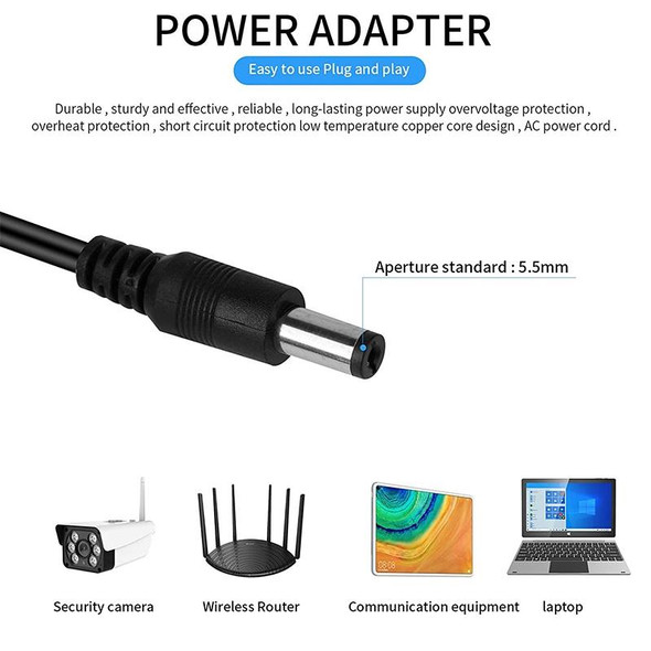 0.37m 3 in 1 DC Female to DC Male Power Connection Extension Cable