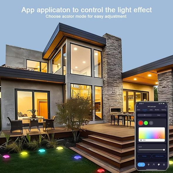 CP01 Outdoor WIFI Smart APP Control Garden Lamp Music Sync Outdoor Ground Lights(EU Plug)