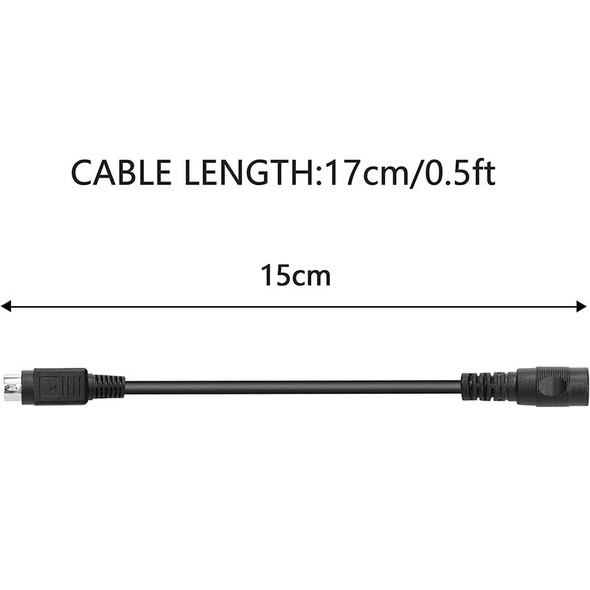 4 Pin DIN Male To DC 5521 Female Power Connection Cable, Length: 0.15m