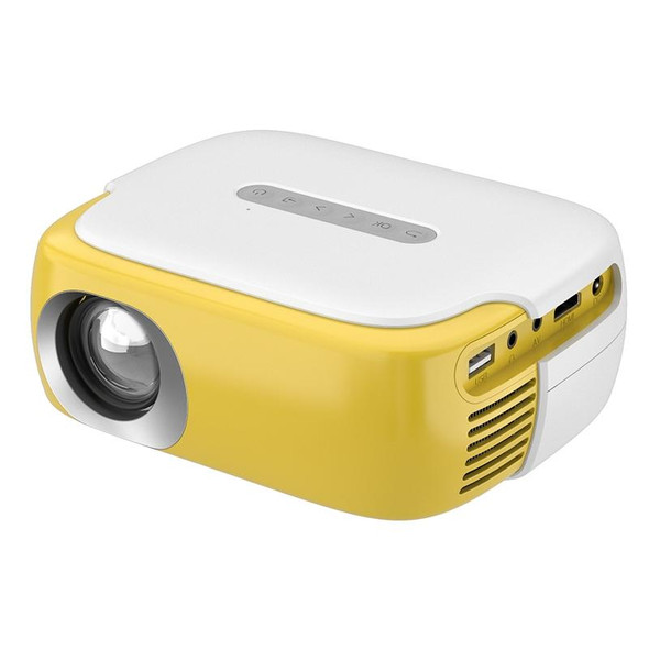 DR-860 1920x1080 1000 Lumens Portable Home Theater LED Projector, Plug Type:UK Plug(Yellow  White)