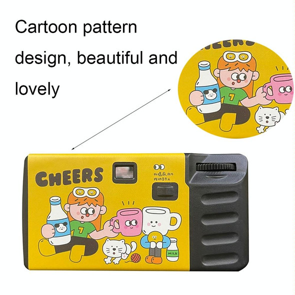 18pcs Sking Retro Film Camera Waterproof Cartoon Decorative Stickers without Camera