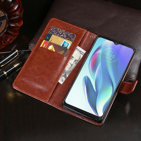 For Sharp Rouvo V idewei Crazy Horse Texture Leatherette Phone Case with Holder(Blue)