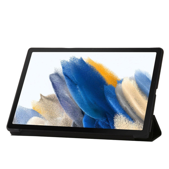 For Huawei Matepad SE 3-fold TPU Leatherette Tablet Case(Black)