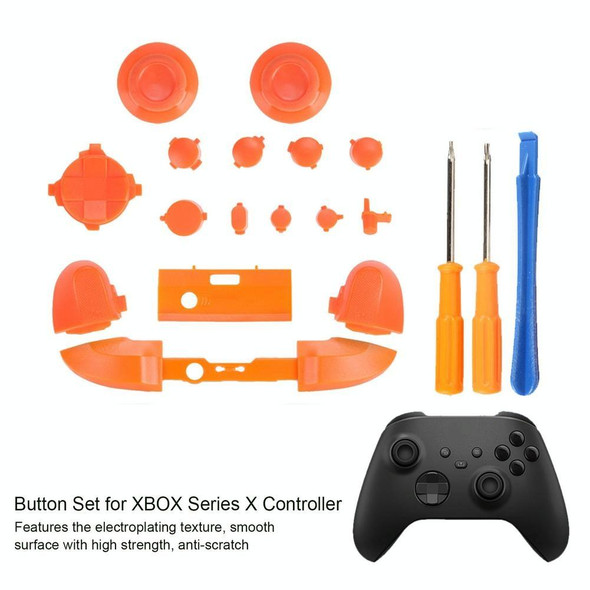 For Xbox Series X Controller Thumbstick LB RB Bumpers Trigger Buttons With Screwdriver Accessories(Black)