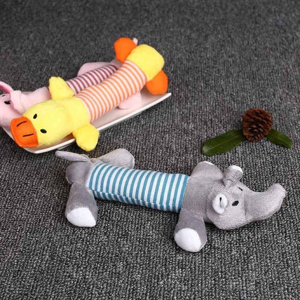 3pcs Animal Cute Long Striped Plush Sounding Pet Toy(Pig)