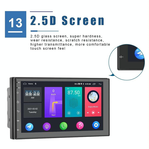 A2799 10 Inch Android WiFi 2+32G Central Control Large screen Universal Car Navigation Reversing Video Player, Style:Standard