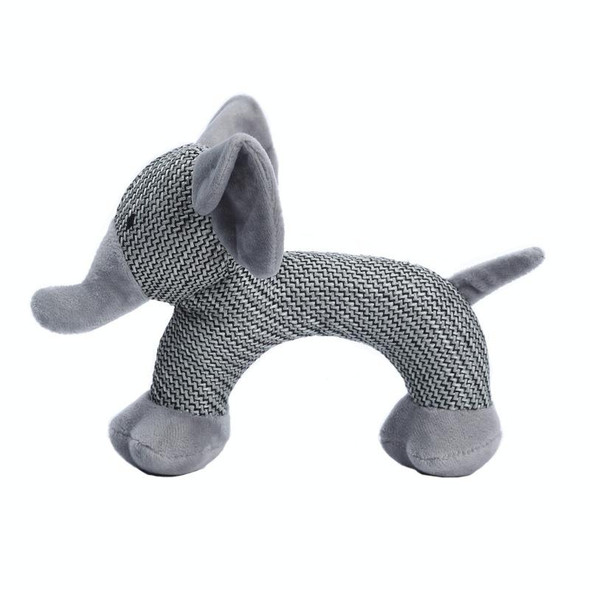 2pcs Dog Linen Chewing Teething Sounding Pet Toy(Elephant)