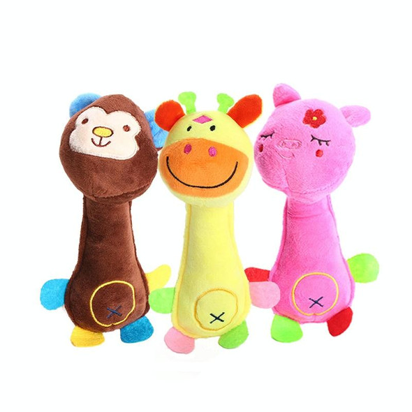 3pcs Dog Toys Plush Sound Toys Bite Resistant Teething Dog Supplies(Monkey)