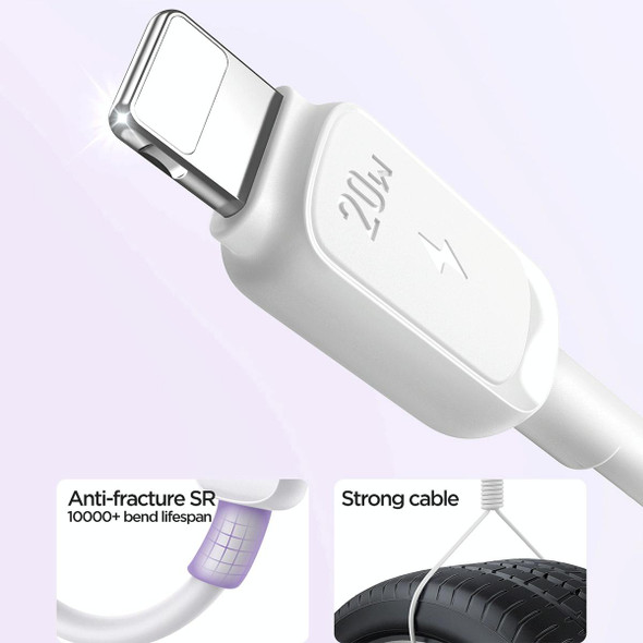 JOYROOM S-CL020A14 Multi-Color Series 20W USB-C / Type-C to 8 Pin Fast Charging Data Cable, Length:1.2m (White)