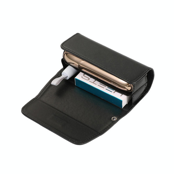 For IQOS 3.0 / 3 DUO Portable Electronic Cigarette Case Storage Bag with Hand Strap(Black)