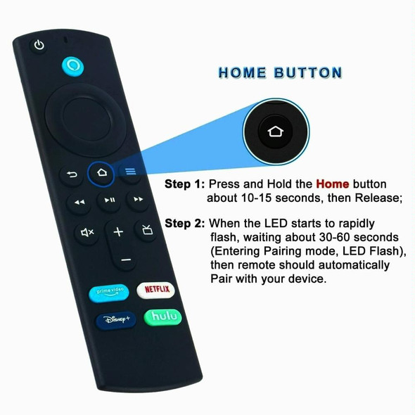 For Amazon Fire TV Stick L5B83G Bluetooth Voice Smart Remote Control(Black)