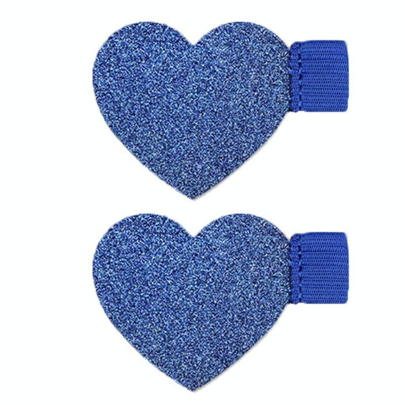 2pcs Mini Self-Adhesive Love Pen Holder PU Pen Clip Elastic Band Pen Insert(Blue)