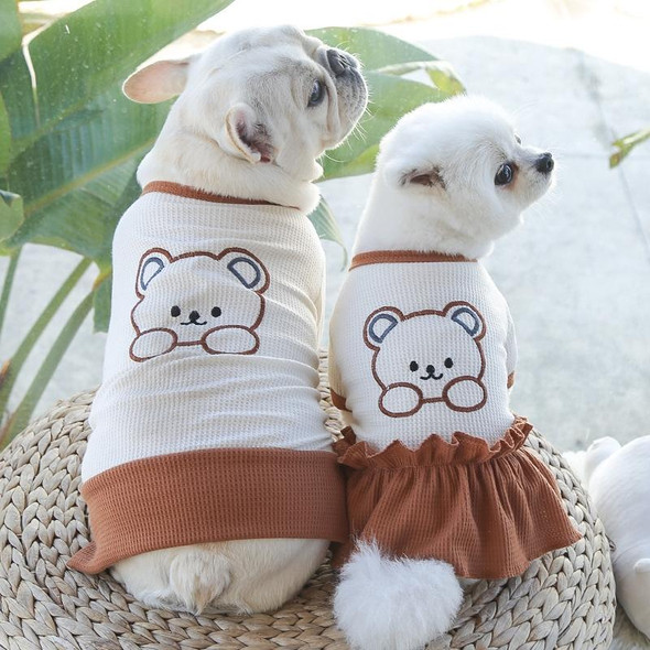 Pet Couple Bottoming Shirt Cat Dog Clothes, Size: M(Skirt)