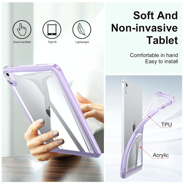 For iPad 10th Gen 10.9 2022 Transparent Acrylic Tablet Case(Pink)