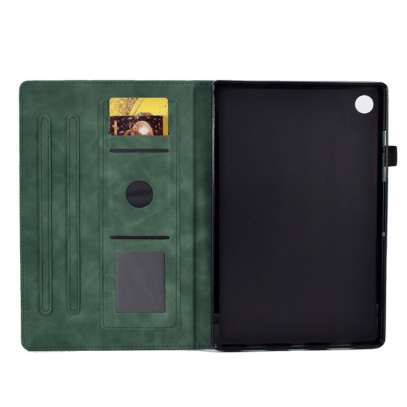 For Huawei Matepad SE 10.4 2022 Embossed Smile Flip Leatherette Tablet Case(Green)