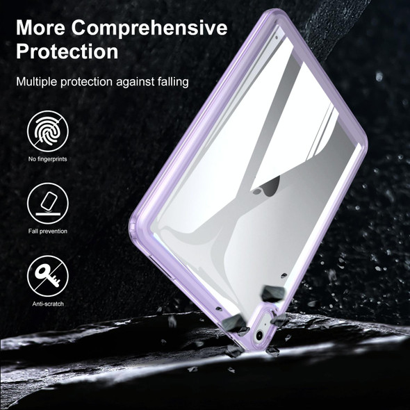 For iPad Air 2022 / 2020 Transparent Acrylic Tablet Case(Dark Purple)