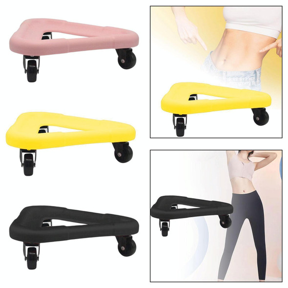 3 Wheel Abdominal Muscle Discs Slimming Device Core Strength Exercise Rollers(Yellow)