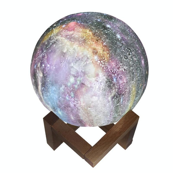 1W 3D Moon Lamp Children Gift Table Lamp Painted Starry Sky LED Night Light, Light color: 8cm Pat Control 7-colors