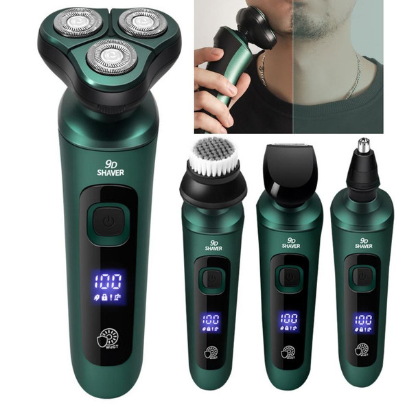 3 In 1 Smart Electric Shaver LCD Digital Display Three-head USB Rechargeable Floating Razor