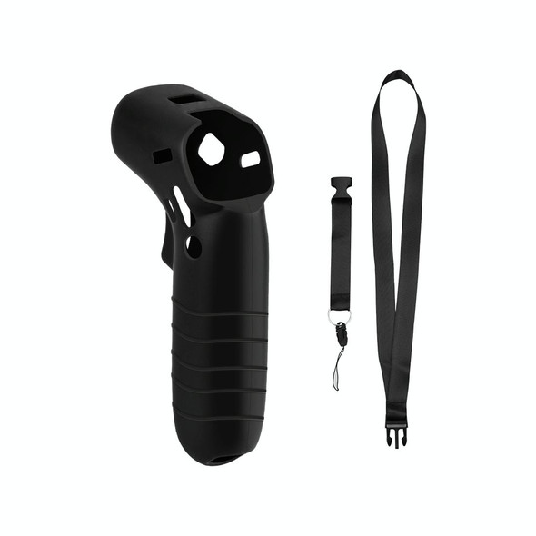 For DJI RC Motion 2 / DJI Avata / FPV Rocker PULUZ Silicone Protective Case with Neck Strap(Black)