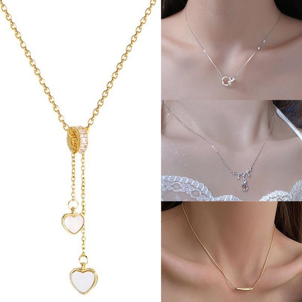 Ladies Light Luxury Bowknot Necklace Clavicle Chain, Specification:XL1777