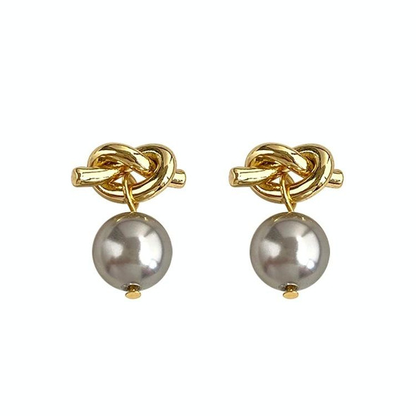 Temperament Ladies Light Luxury Pearl Double Layer Earrings Diamond Earrings, Specification:EH1667
