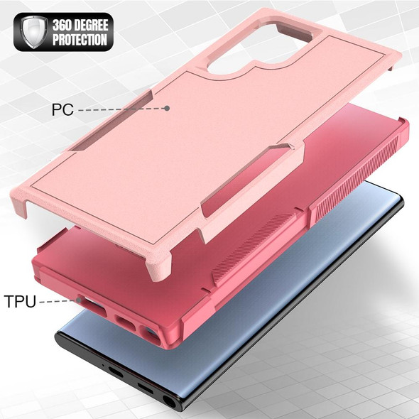 For Samsung Galaxy S22 Ultra 5G 2 in 1 PC + TPU Phone Case(Pink)