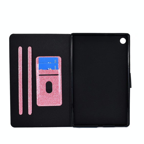 For Huawei MatePad 10.4 2022 Glitter Powder Leatherette Tablet Case(Pink)