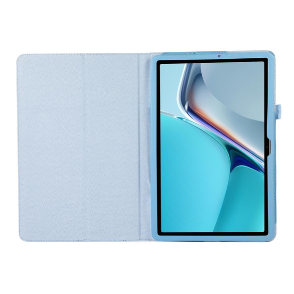 For Huawei MatePad 11 2023 Litchi Texture Leatherette Tablet Case with Holder(Sky Blue)