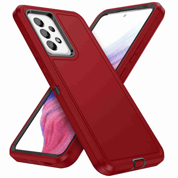 For Samsung Galaxy A13 Life Waterproof Rugged Phone Case(Red + Black)