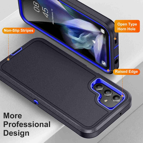 For Samsung Galaxy A54 Life Waterproof Rugged Phone Case(Dark Blue + Royal Blue)