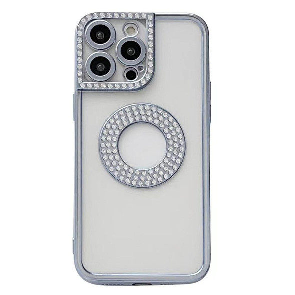 For iPhone 12 Pro Electroplated Diamond Phone Case(Sierra Blue)