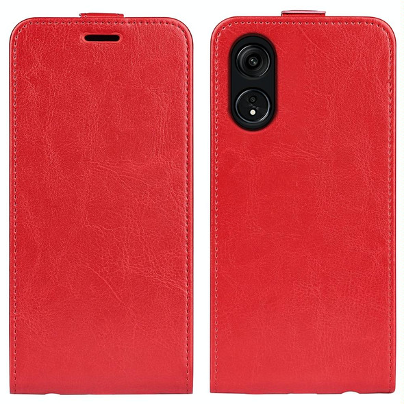 For OPPO A1 Pro 5G / Reno8 T 5G R64 Texture Single Vertical Flip Leatherette Phone Case(Red)