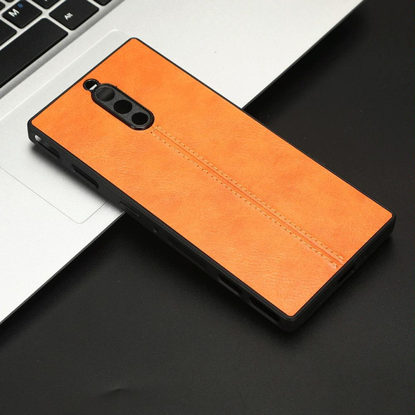 For ZTE  nubia Red Magic 8 Pro Sewing Cow Pattern Skin PC + PU + TPU Phone Case(Orange)